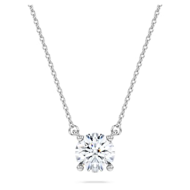 Eternity pendant, Laboratory grown diamonds 1 ct tw, 14K white gold - Swarovski, 5696885