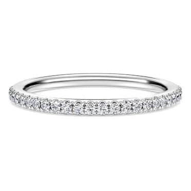 Eternity band ring, Lab-grown diamonds 0.2 ct tw, Round shape, Sterling silver - Swarovski, 5696895