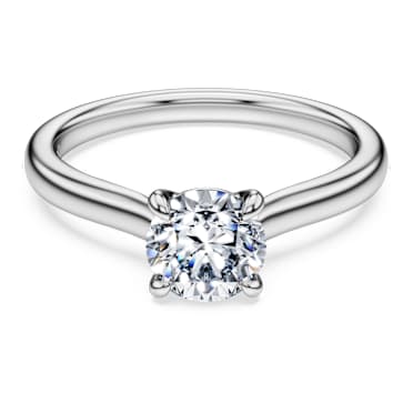 Eternity solitaire-ring, Laboratorium-diamanten 1 ct tw, Ronde vorm, 14K witgoud - Swarovski, 5696917