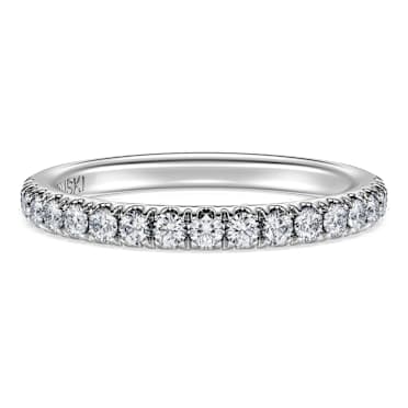 Eternity band ring, Lab-grown diamonds 0.4 ct tw, Round shape, 18K white gold - Swarovski, 5697719