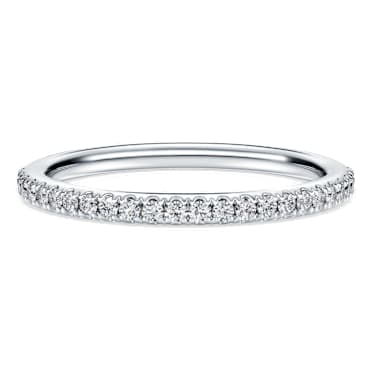 Eternity band ring, Lab-grown diamonds 0.2 ct tw, Round shape, 18K white gold - Swarovski, 5697724