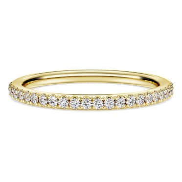 Eternity band ring, Lab-grown diamonds 0.2 ct tw, Round shape, 18K yellow gold - Swarovski, 5697731