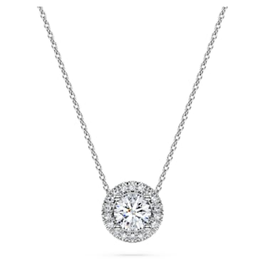 Eternity pendant, Laboratory grown diamonds 0.59 ct tw, 18K white gold - Swarovski, 5697769