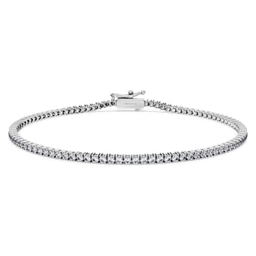 Eternity Tennis 手鏈, 總重 1.5 克拉培育鑽石, 圓形切割, 18K 金（白色） - Swarovski, 5697897