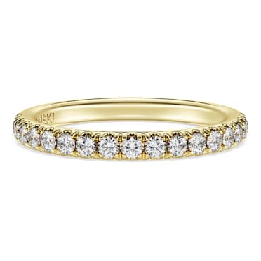 Eternity band ring, Lab-grown diamonds 0.4 ct tw, Round cut, 14K yellow gold - Swarovski, 5698337