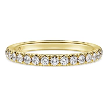 Eternity band ring, Laboratory grown diamonds 0.4 ct tw, 18K yellow gold - Swarovski, 5698344