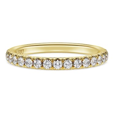 Eternity bandring, Laboratorium-diamanten 0,4 ct tw, Ronde vorm, 18K geelgoud - Swarovski, 5698344
