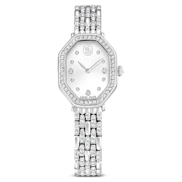 Dextera Octagon watch, Swiss Made, Metal bracelet, Silver Tone, Stainless steel - Swarovski, 5698690