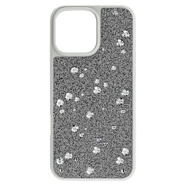 Ovitek za mobilni telefon High, Razporejen dizajn, iPhone® 16 Pro Max, Srebrn odtenek - Swarovski, 5698784