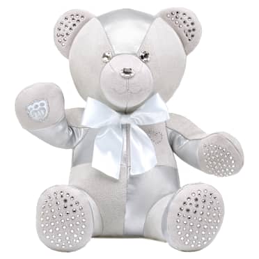Build-A-Bear Birthstone Bear Sammlerstück, Mit Swarovski® Kristallen, Teddybär, April, Silberfarben - Swarovski, 5698809