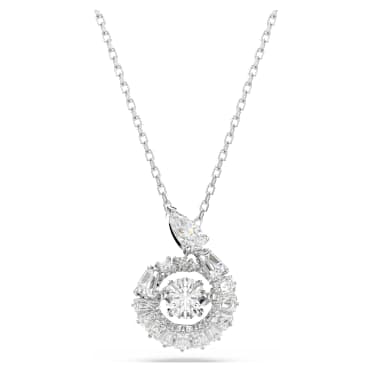 Pendentif Snake, Tailles variées, Année du Serpent, Blanc, Métal rhodié - Swarovski, 5698890