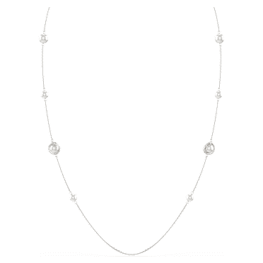 Snake strandage, Crystal pearl, Mixed cuts, Year of the Snake, White, Rhodium plated - Swarovski, 5698893