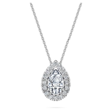 Eternity Tennis pendant, Laboratory grown diamonds 1 ct tw, 14K white gold - Swarovski, 5699066