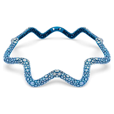 Sublima choker, Mixed cuts, Blue, Blue finish - Swarovski, 5699521