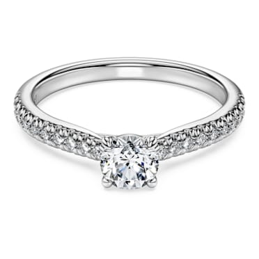 Eternity solitaire ring, Laboratory grown diamonds 0.7 ct tw, 18K white gold - Swarovski, 5699556