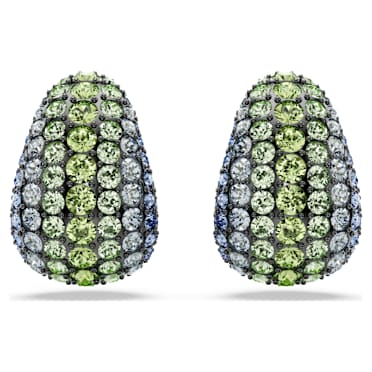 Sublima drop earrings, Round cut, Small, Multicoloured, Ruthenium plated - Swarovski, 5699565