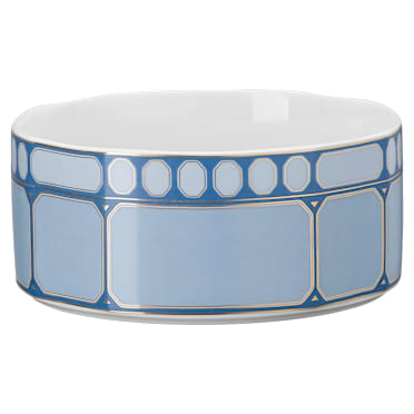 Bol de cereale Signum, Porțelan, Albastru - Swarovski, 5699983