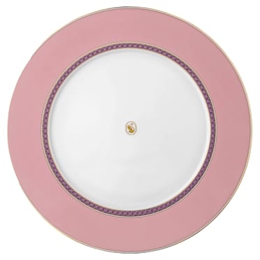 Assiette plate Signum, Porcelaine, Rose - Swarovski, 5699987