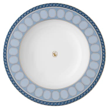 Assiette creuse Signum, Porcelaine, Bleue - Swarovski, 5699989