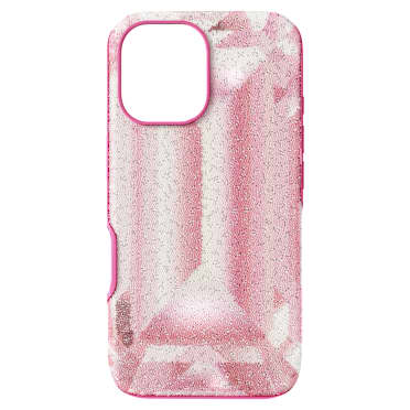 Husă pentru smartphone High, Motiv imprimat cu cristal, iPhone® 16, Roz - Swarovski, 5700011