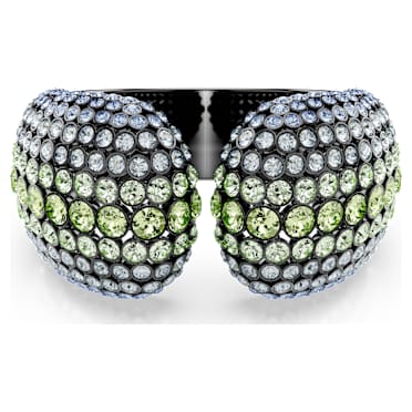 Sublima cuff, Round cut, Multicolored, Ruthenium plated - Swarovski, 5700916
