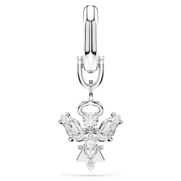 Symbolica charm, Angel, White, Rhodium plated - Swarovski, 5701275