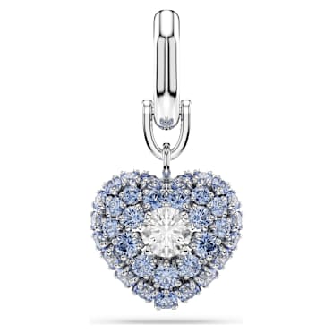 Charm Symbolica, Cuore, Blu, Placcato rodio - Swarovski, 5702701
