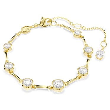 Imber Armband, Blandade runda slipningar, Vit, 18K guldfinish - Swarovski, 5705465