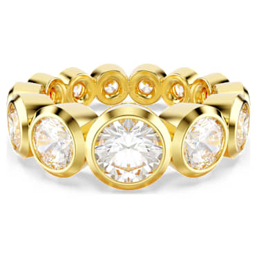Imber Ring, Gemischte Rundschliffe, Weiß, Goldlegierungsschicht - Swarovski, 5705474