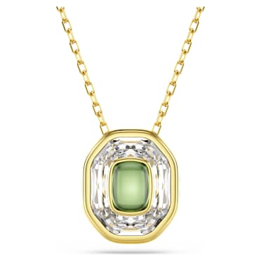 Chroma Anhänger, Oktagon-Schliff, Grün, Goldlegierungsschicht - Swarovski, 5705580