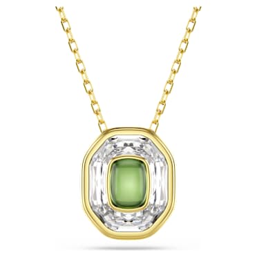 Chroma Hänge, Åttkantig slipning, Grön, 18K guldfinish - Swarovski, 5705580