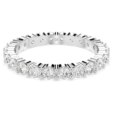 Matrix Vittore Ring, Rundschliff, Weiß, Silberfarbenes Finish - Swarovski, 5705601