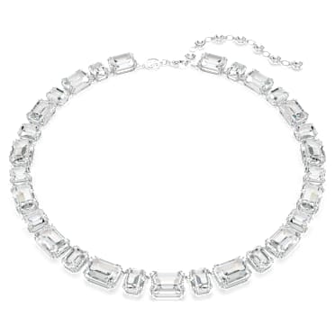 Millenia Tennisketting, Octagon-slijpvorm, Wit, Rodium toplaag - Swarovski, 5705757