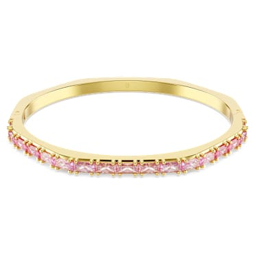 Bracelet-jonc Matrix, Taille baguette, Forme octogonale, Rose, Doré à l’or 18 carats (750/1000) - Swarovski, 5705791