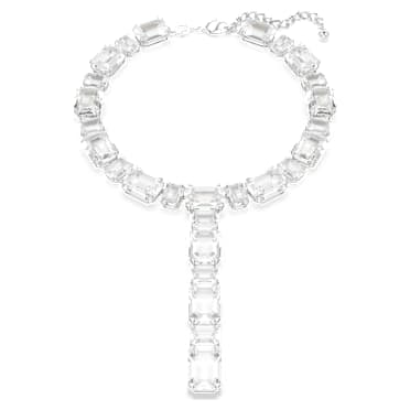 Millenia Halskette, Verschiedene Schliffe, Weiß, Rhodiniert - Swarovski, 5705799