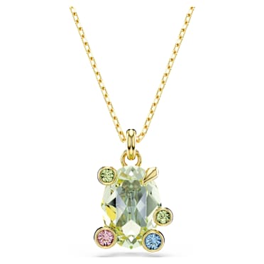 Pandantiv Gema, Tăieturi mixte, Multicolor, Placat cu auriu - Swarovski, 5705816