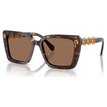 Sunglasses, Square shape, SK6032, Brown - Swarovski, 5706554