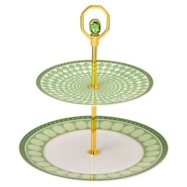 Signum étagère, Porselein, Klein, Groen - Swarovski, 5706883
