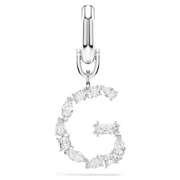 Symbolica bedel, G, Wit, Rodium toplaag - Swarovski, 5707219