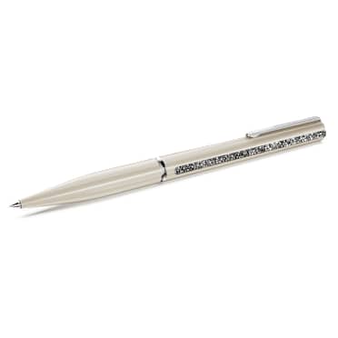 Crystal Shimmer Glide ballpoint pen, Beige, Beige lacquered, Chrome plated - Swarovski, 5707705