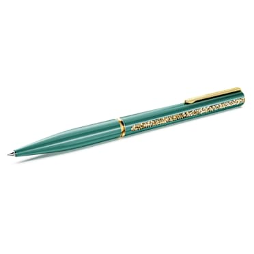 Crystal Shimmer Glide ballpoint pen, Green, Green lacquered, Gold-tone plated - Swarovski, 5707708