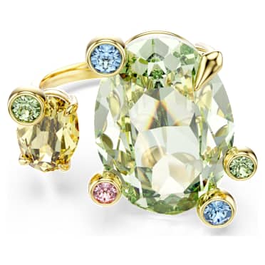Gema Offener Ring, Verschiedene Schliffe, Mehrfarbig, Goldlegierungsschicht - Swarovski, 5708028