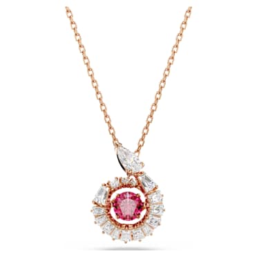 Snake Anhänger, Verschiedene Schliffe, Jahr der Schlange, Rot, 18K Roségoldbeschichtet - Swarovski, 5709089