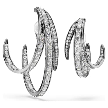 The Vienna Collection ear cuff set (3), Feather, Ruthenium plated - Swarovski, 5709267