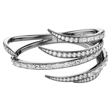 Bransoletka typu bangle The Vienna Collection, Pióro, Biała, Powłoka z rutenu - Swarovski, 5709271
