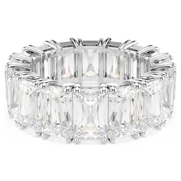 Matrix Vittore Ring, Baguette-Schliff, Weiß, Rhodiniert - Swarovski, 5709275