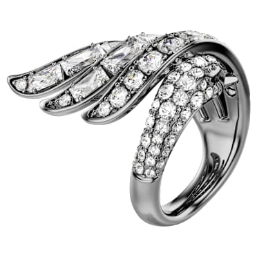 Prstan The Vienna Collection, Labod, Bel, Prevleka iz rutenija - Swarovski, 5735268