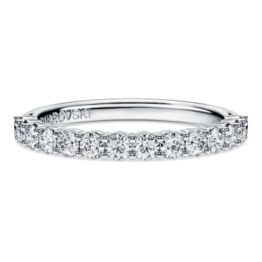 Eternity band ring, Lab-grown diamonds 0.5 ct tw, Round shape, 14K white gold - Swarovski, 5710541