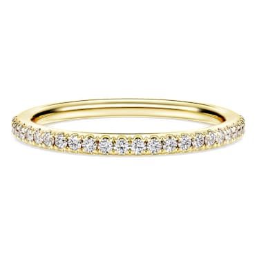 Eternity band ring, Lab-grown diamonds 0.2 ct tw, Round shape, 14K yellow gold - Swarovski, 5710571