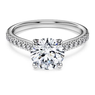 Eternity solitaire ring, Laboratory grown diamonds 1.7 ct tw, Round shape, 14K white gold - Swarovski, 5710661
